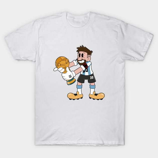 Leo Messi T-Shirt by Style cuphead 